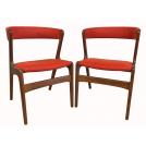Four Kai Kristiansen Fire Teak Dining Chairs